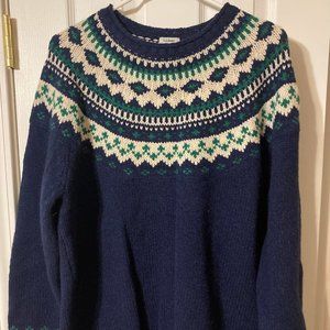 L.L. Bean 100% Lambs Wool Sweater, Size KL